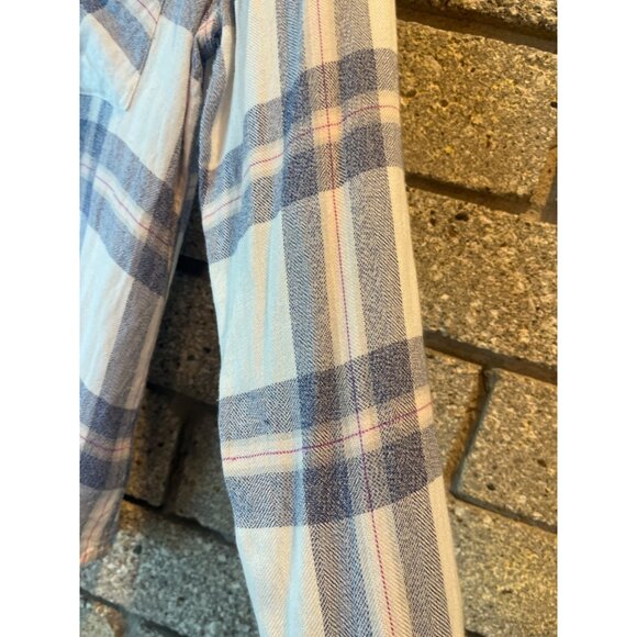 Rails Plaid pink and blue button up top Sz M - Picture 5 of 8